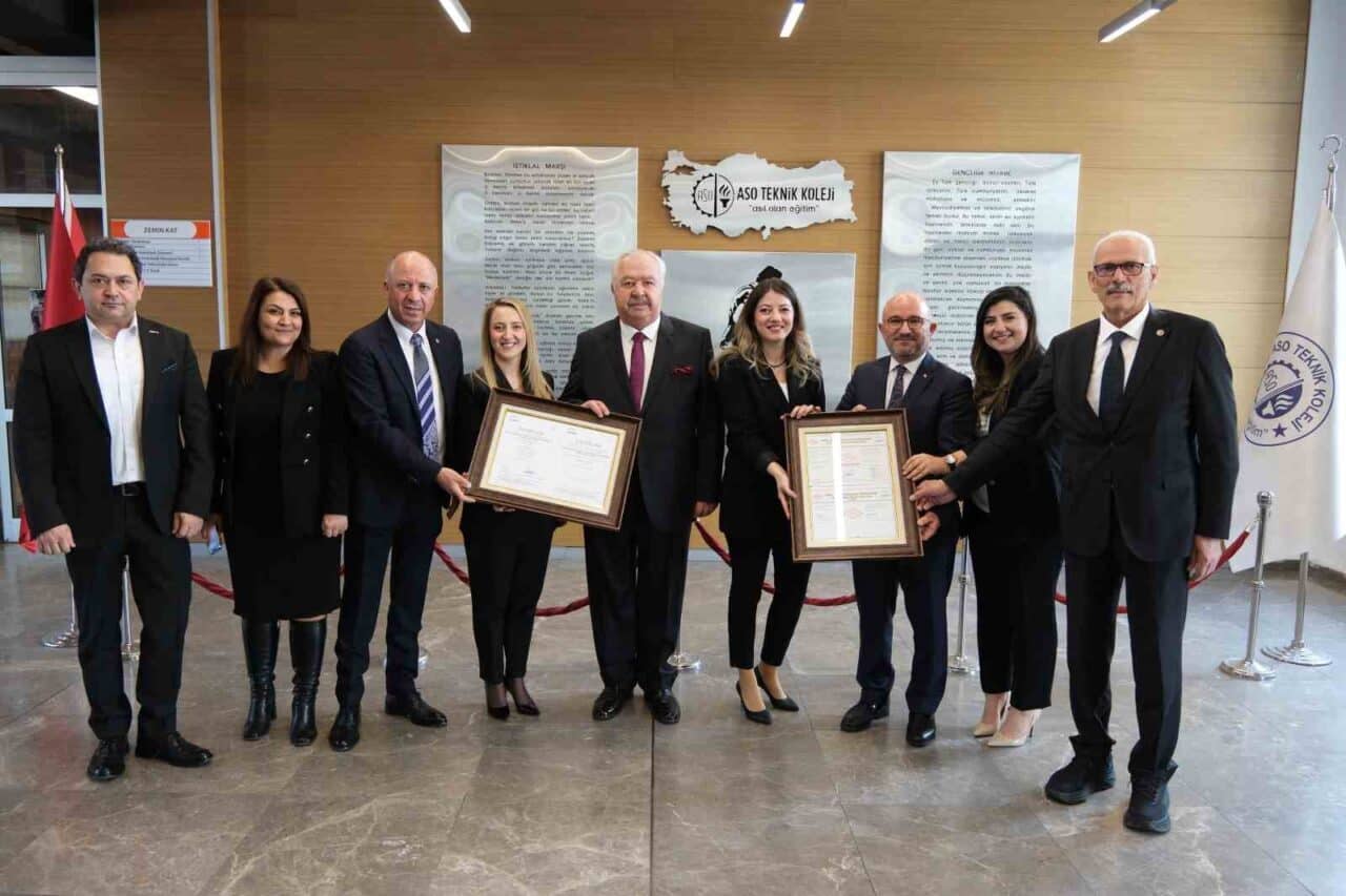 Ankara Sanayi Odası tarafından kurulan ASO Teknik Koleji, TSE ISO