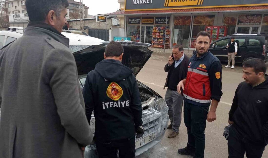 Van'ın Tuşba ilçesinde, F.T. yönetimindeki bir kamyonette motor kısmında yangın