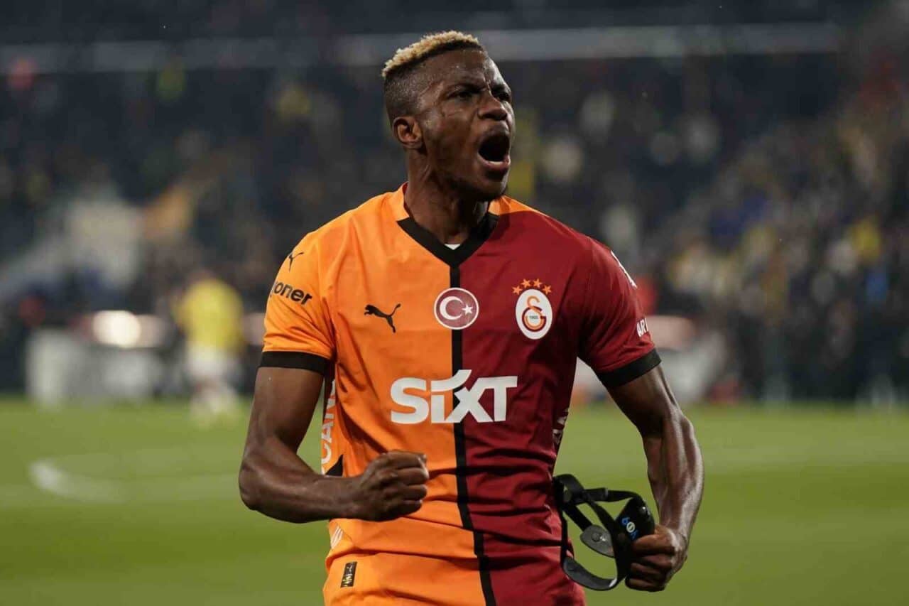 Galatasaray'ın Nijeryalı forveti Victor Osimhen, Ziraat Türkiye Kupası çeyrek finalinde