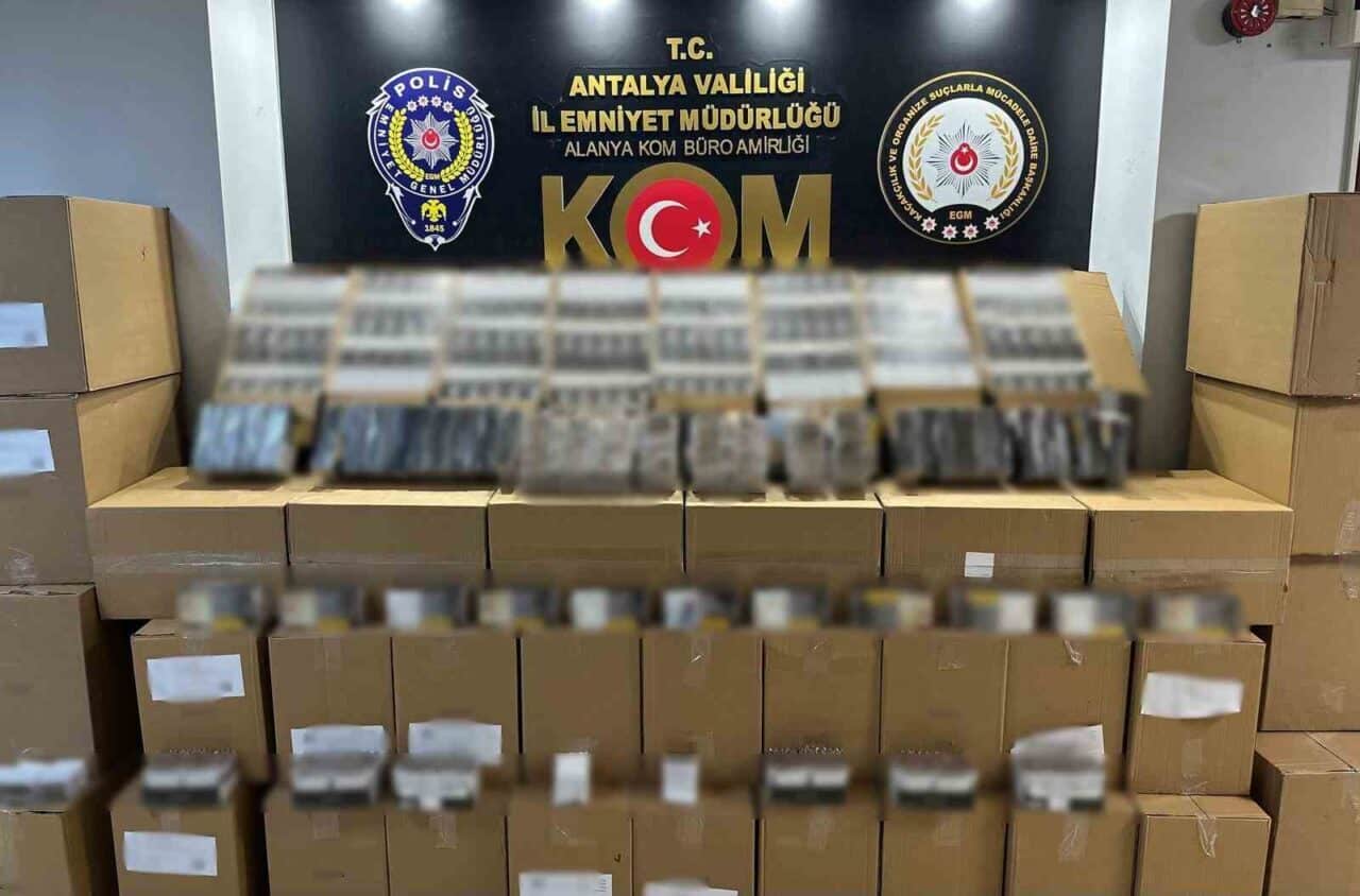 Antalya'da Kaçakçılık ve Organize Suçlarla Mücadele Şube Müdürlüğü, son bir