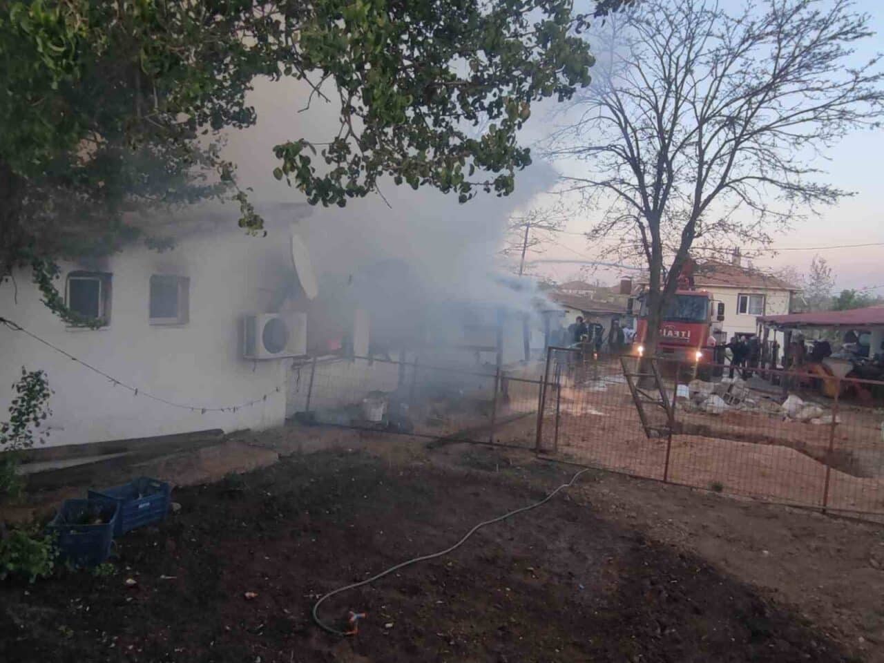 Kırklareli'nin Babaeski ilçesindeki Nadırlı köyünde C.G'ye ait bir evde çıkan