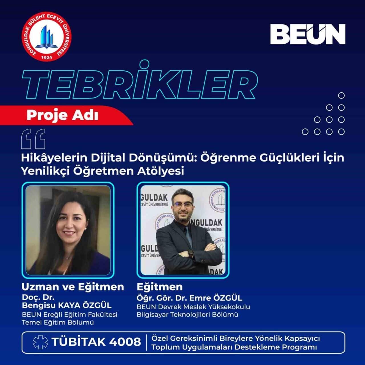 Zonguldak Bülent Ecevit Üniversitesi'nden Doç. Dr. Bengisu Kaya Özgül ve