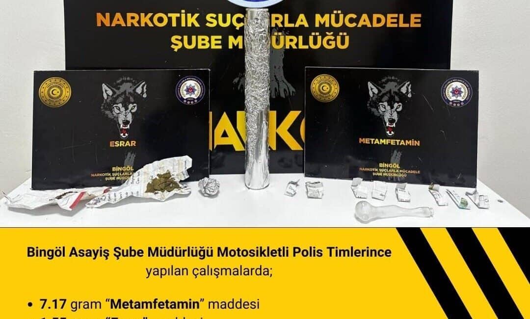Bingöl'de il emniyet ekipleri, uyuşturucu operasyonları düzenleyerek çeşitli türde uyuşturucu