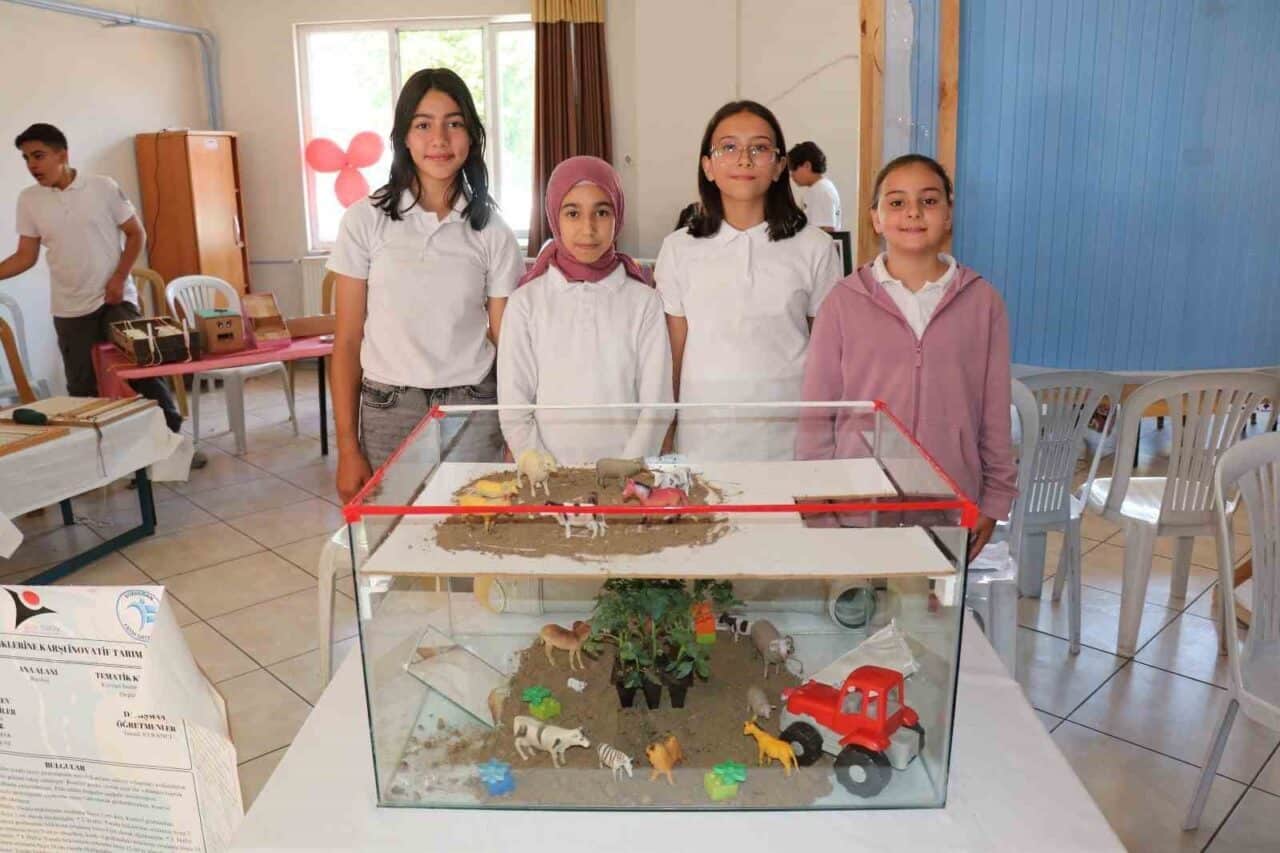 Bozdoğan Fatih Ortaokulu ve Anadolu Lisesi öğrencileri, Bilim Fuarı Proje