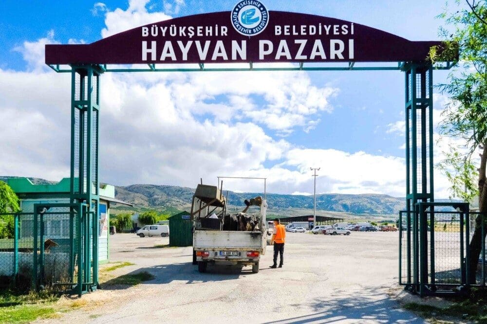 Eskişehir Büyükşehir Belediyesi'nin Hayvan Pazarı'nda kurbanlık satışları için yer kiralama