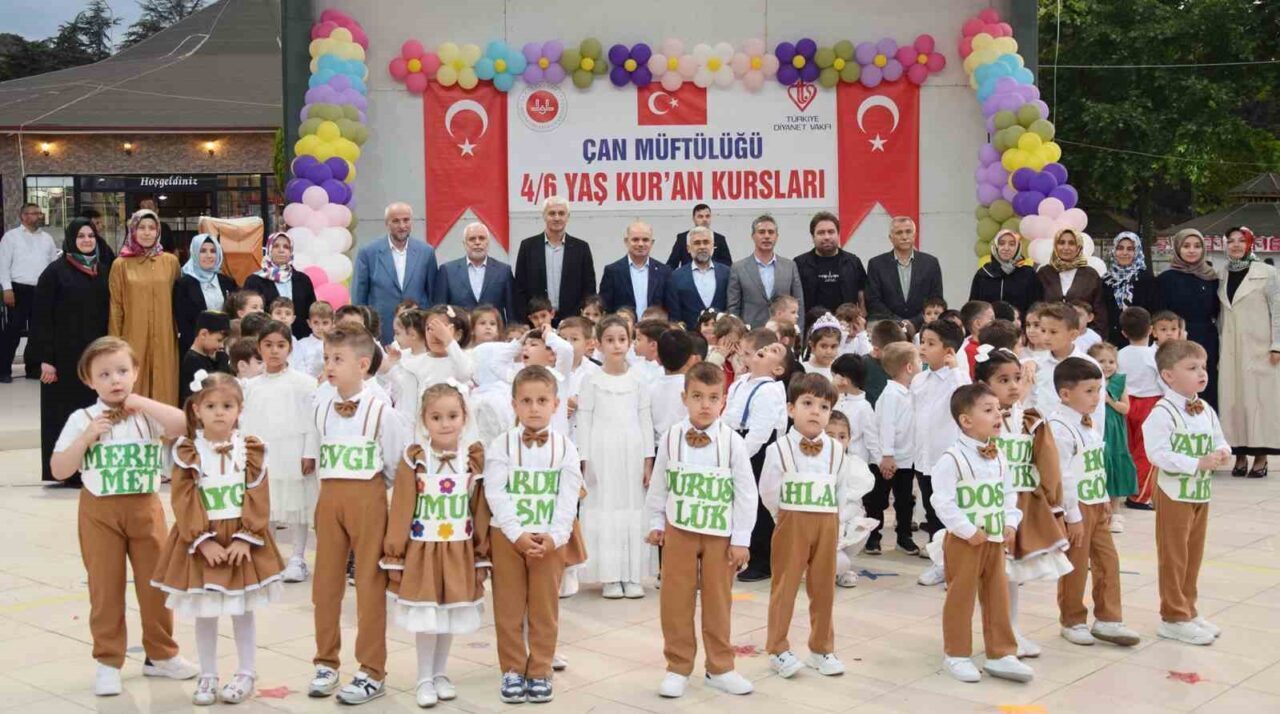 Çanakkale'nin Çan ilçesinde, 4-6 yaş Kur’an Kursları için mezuniyet programı