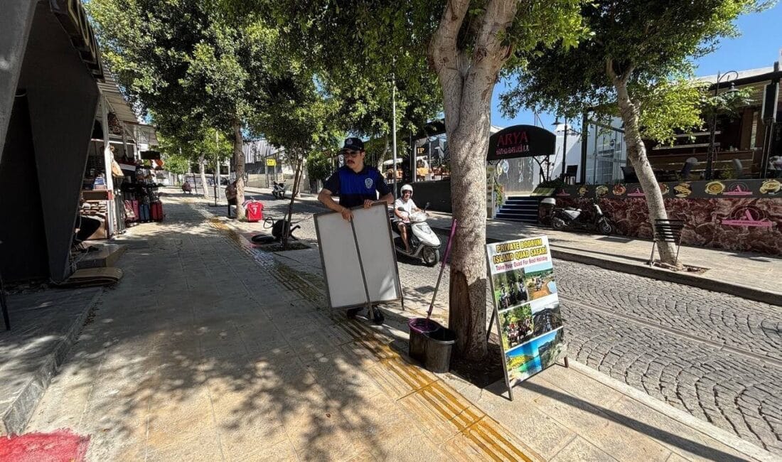 Bodrum'da zabıta ekipleri, işgaliye, dilenci ve seyyar satıcı sorunlarına karşı