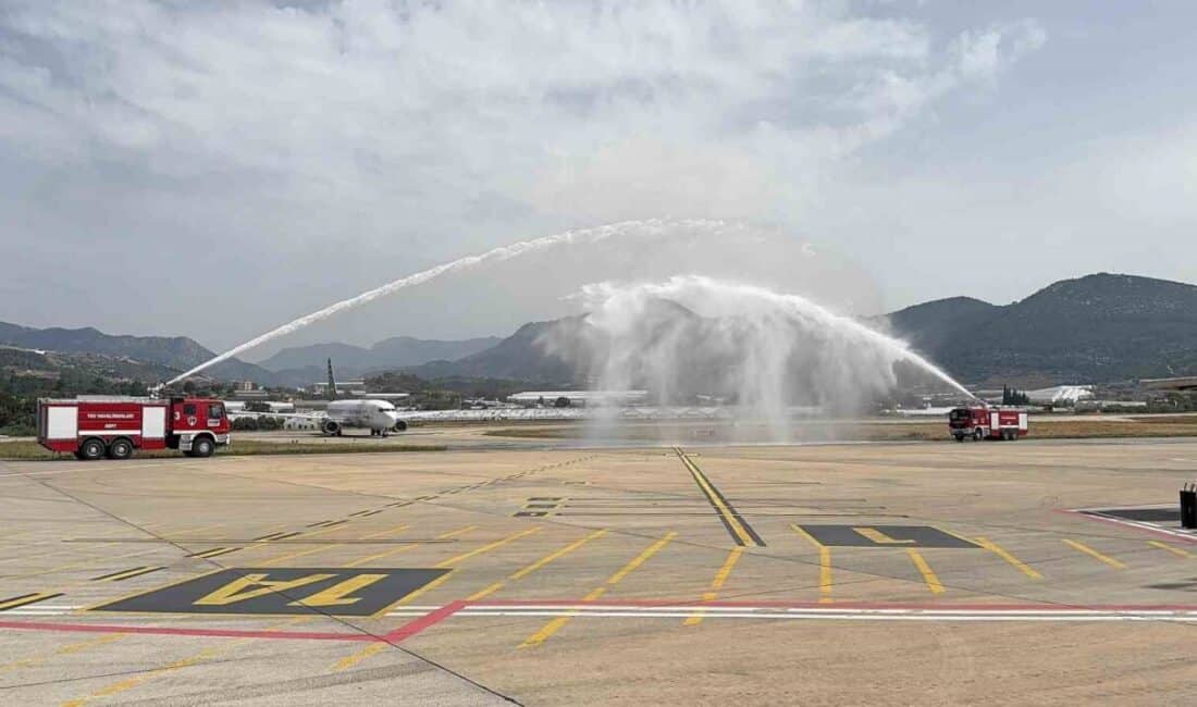 Danimarka’dan Gazipaşa’ya İlk Uçuş Su Takı Seremonisiyle Kutlandı Danimarka'nın Billund Havalimanı'ndan Gazipaşa-Alanya Havalimanı'na ilk uçuşu, Airseven Havayolları tarafından