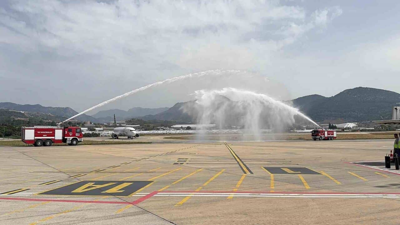 Danimarka'nın Billund Havalimanı'ndan Gazipaşa-Alanya Havalimanı'na ilk uçuşu, Airseven Havayolları tarafından
