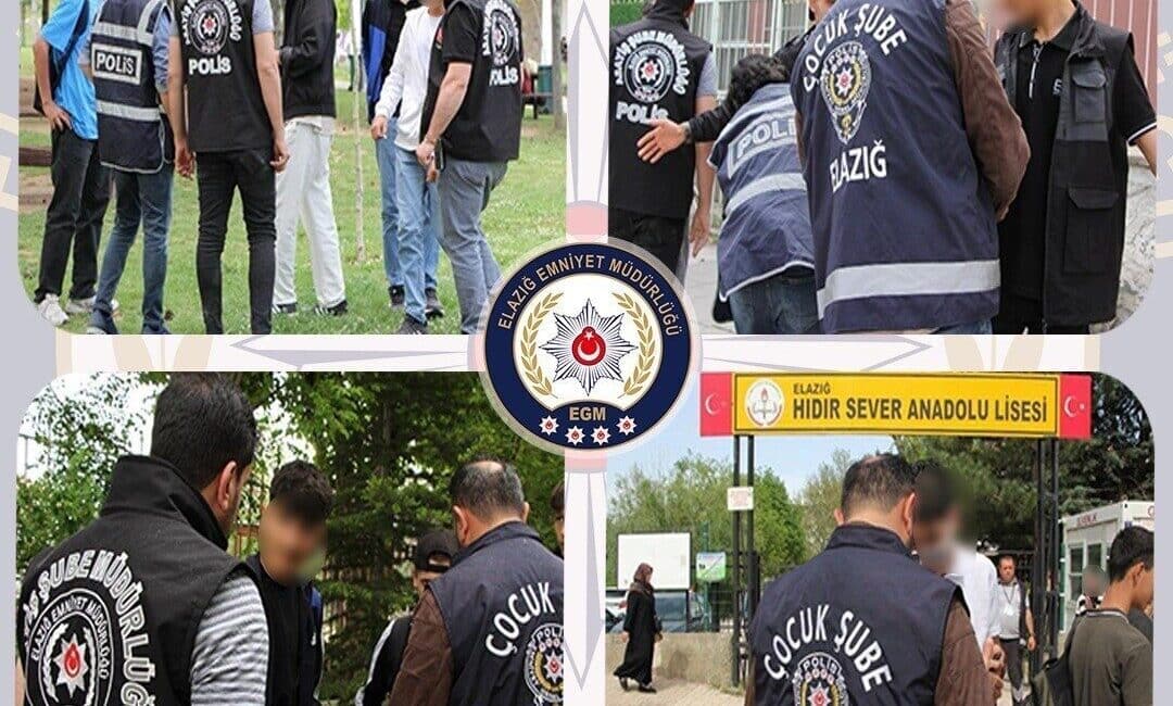Elazığ’da Okul Önlerinde Güvenlik Denetimleri Devam Ediyor Elazığ'da polis, 59 ekip ve 138 personelle 223 okul çevresinde