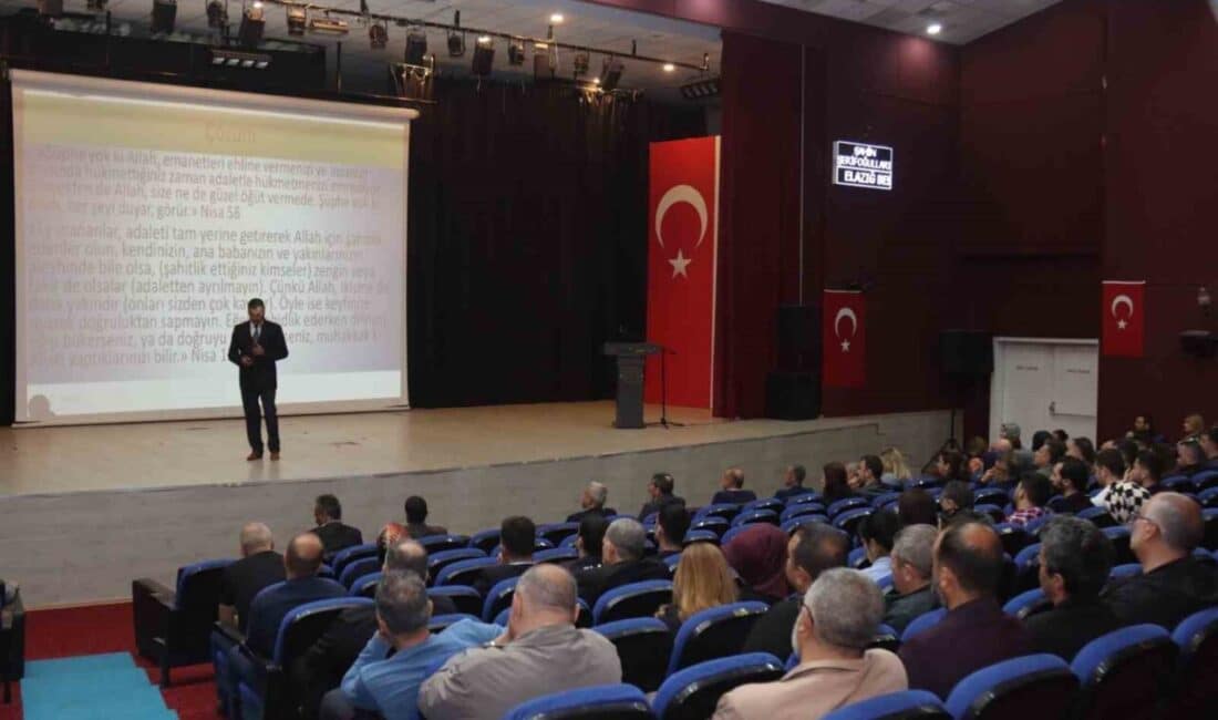 Elazığ Belediyesi, kamu etik kuralları eğitimi semineri düzenledi. Seminer, Mehmet