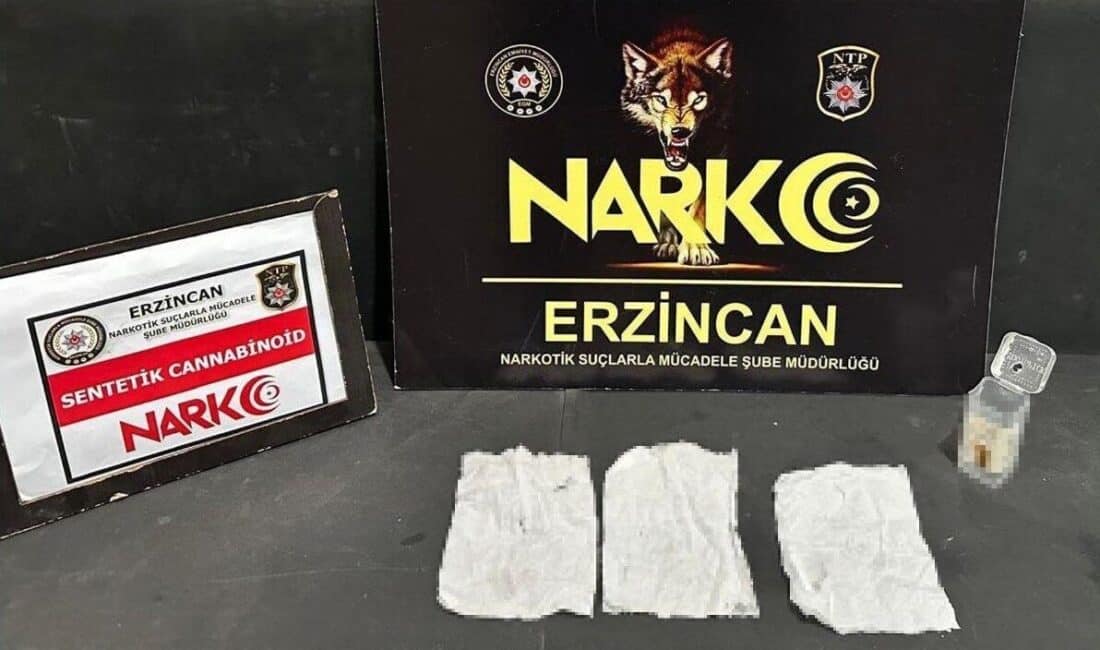 Erzincan'da Narkotik ve İstihbarat Şube ekipleri, uyuşturucu ticareti yapanlara karşı