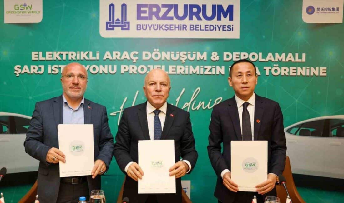 Erzurum'da elektrikli araç dönüşümü ve enerji depolamalı şarj istasyonları kurulacak.