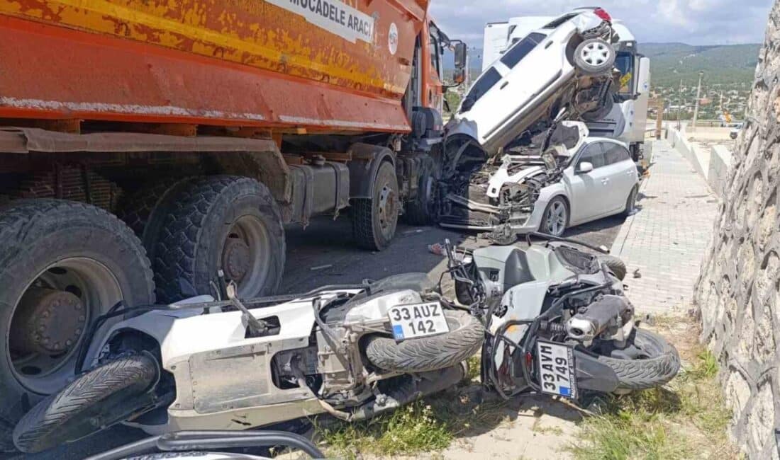 Mersin'in Silifke ilçesinde U.S. yönetimindeki bir kamyon, direksiyon hakimiyetinin kaybedilmesi