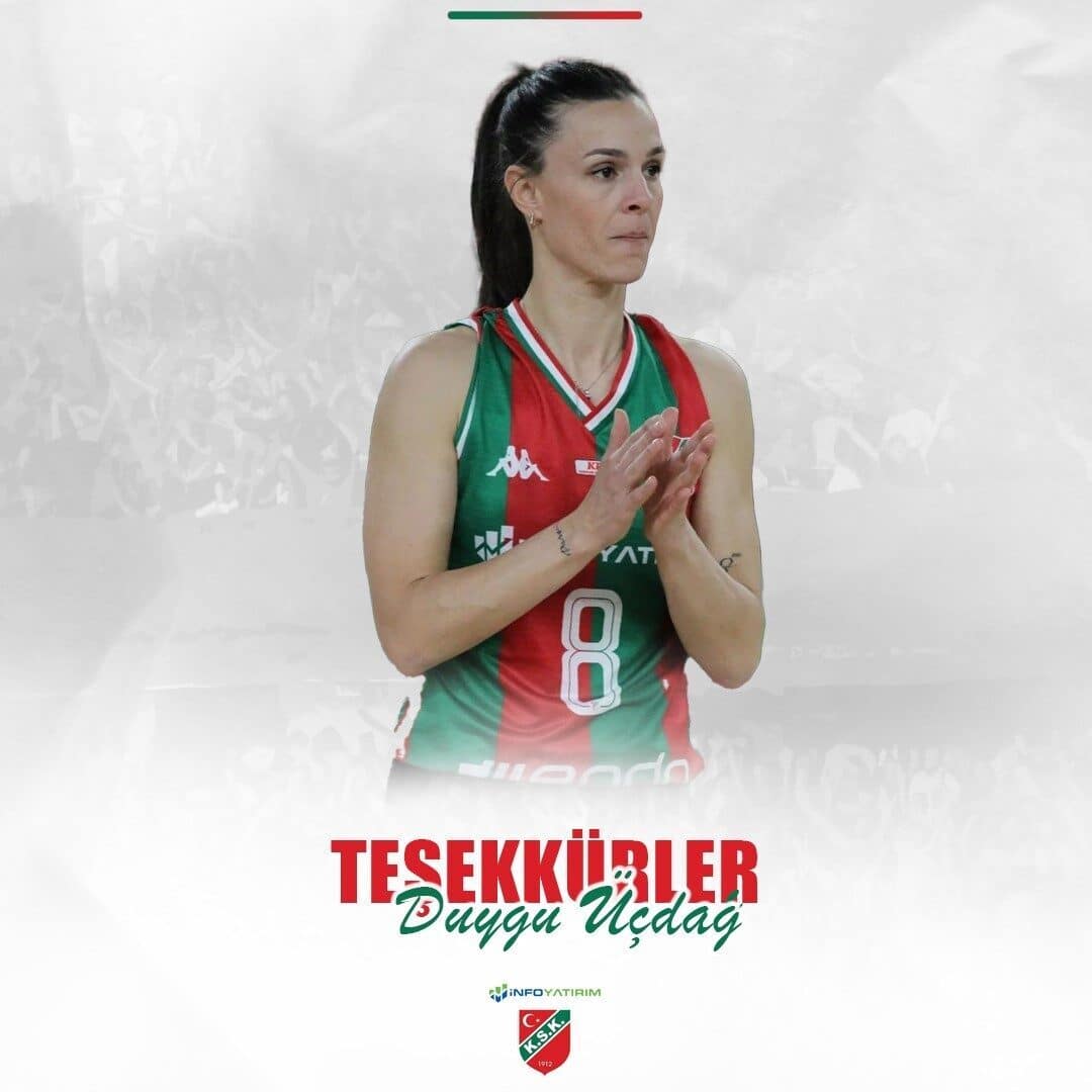Karşıyaka Voleybol, resmi sosyal medya hesaplarından Duygu Üçdağ ve Eda