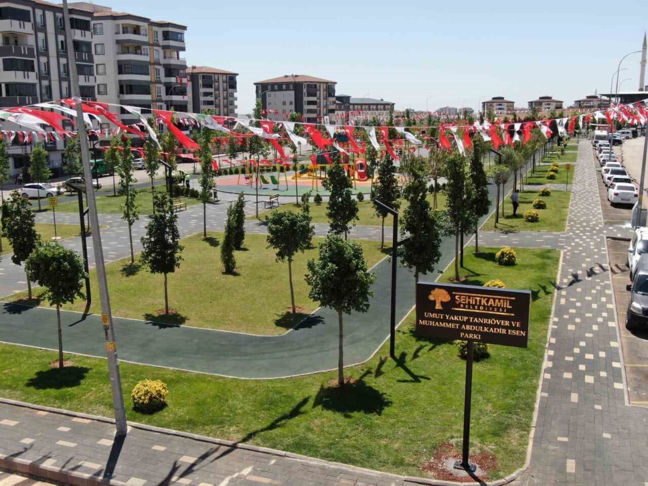 Şehitkamil Belediyesi, Sacır Mahallesi'nde inşa ettiği parka 2022'deki kazada hayatını