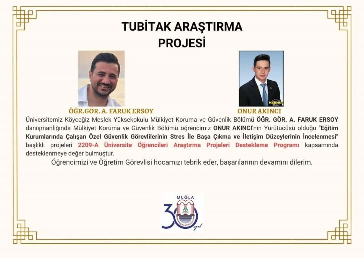 Köyceğiz Meslek Yüksekokulu öğrencisi Onur Akıncı'nın "Eğitim Kurumlarında Çalışan Özel