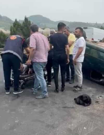 Osmaniye'nin Düziçi ilçesinde Cemil G. yönetimindeki otomobil, tıra arkadan çarparak
