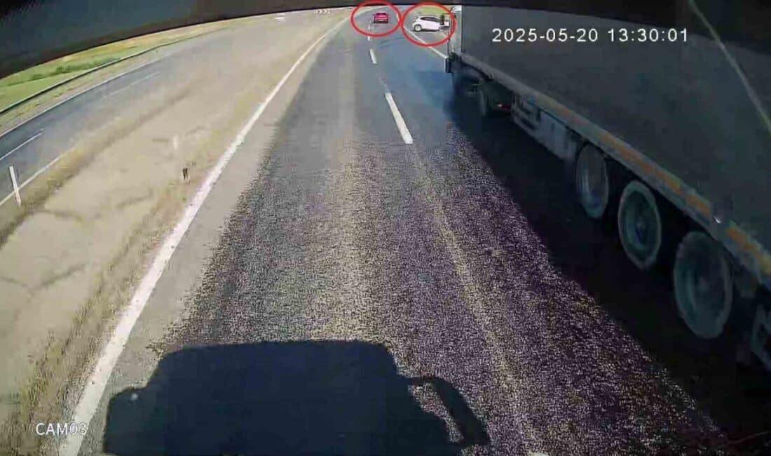 Batman'ın Kozluk ilçesinde, bilinmeyen plakalı bir aracın şerit ihlali yapması