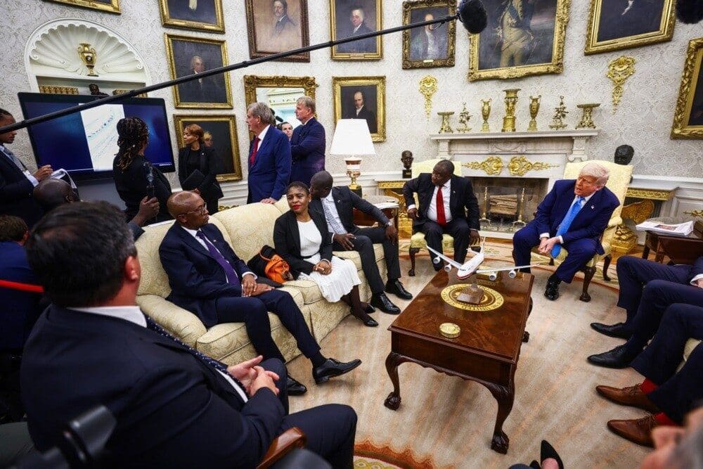 ABD Başkanı Donald Trump, Güney Afrika Devlet Başkanı Cyril Ramaphosa