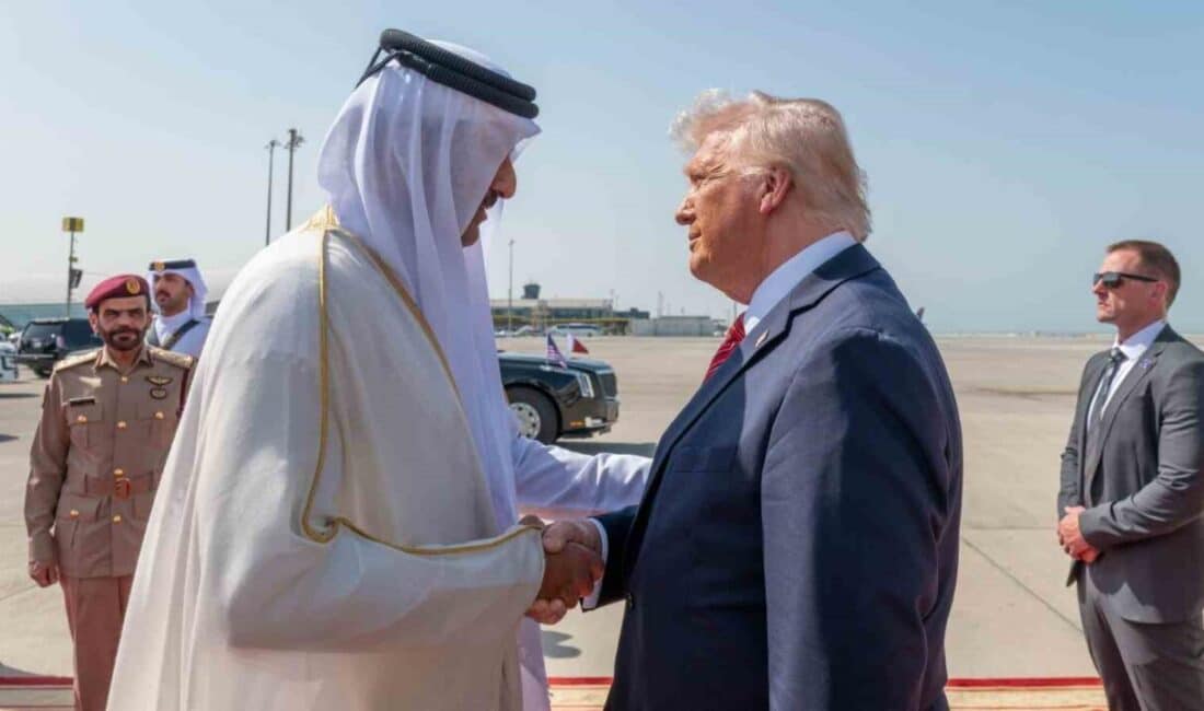 ABD Başkanı Donald Trump, Doha'da Katar Emiri Şeyh Temim bin