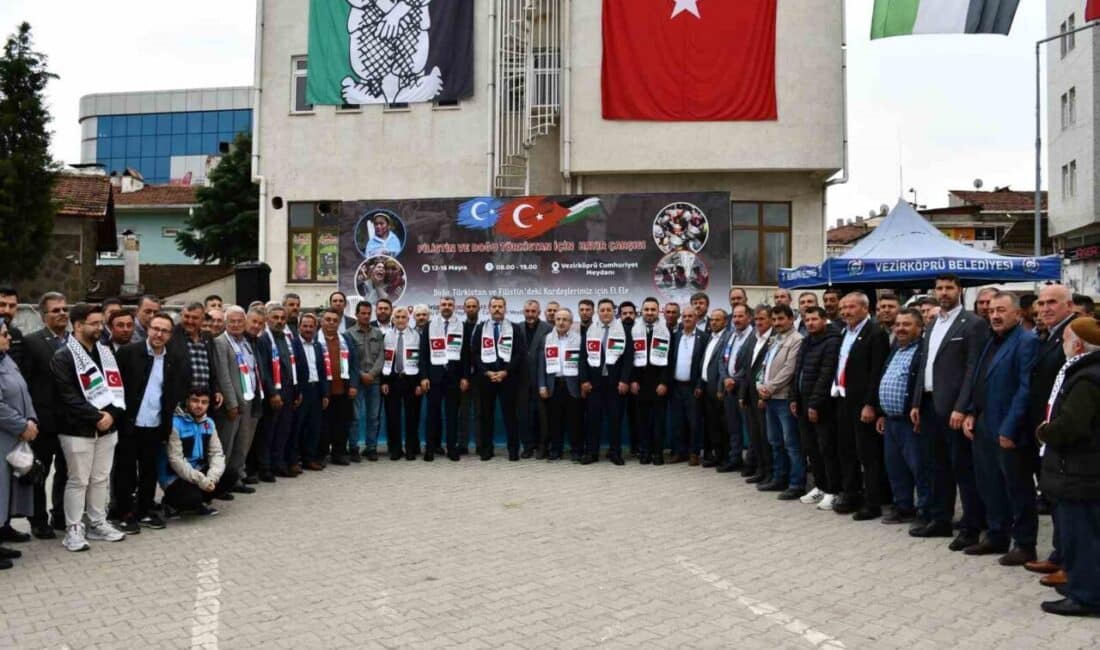 Vezirköprü’de Filistin ve Doğu Türkistan’a Destek için Hayır Çarşısı Açıldı Samsun Vezirköprü’de Filistin ve Doğu Türkistan halkına destek amacıyla hayır