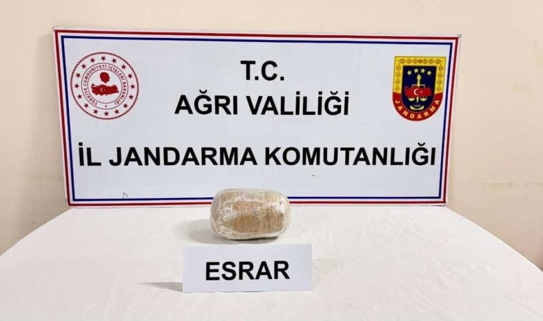 Ağrı'da jandarma, durdurduğu motosiklet sürücüsünde 1 kilo 74 gram esrar