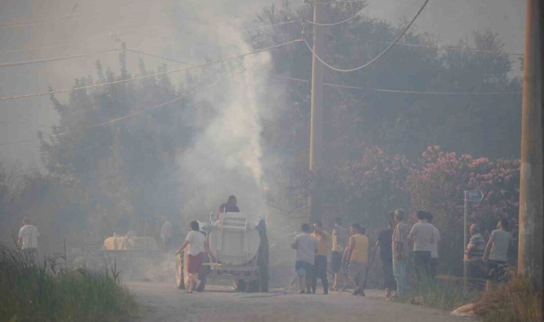 Antalya'nın Aksu ilçesindeki Yurtpınar ve Fettahlı mahallelerinde çıkan orman yangınları,