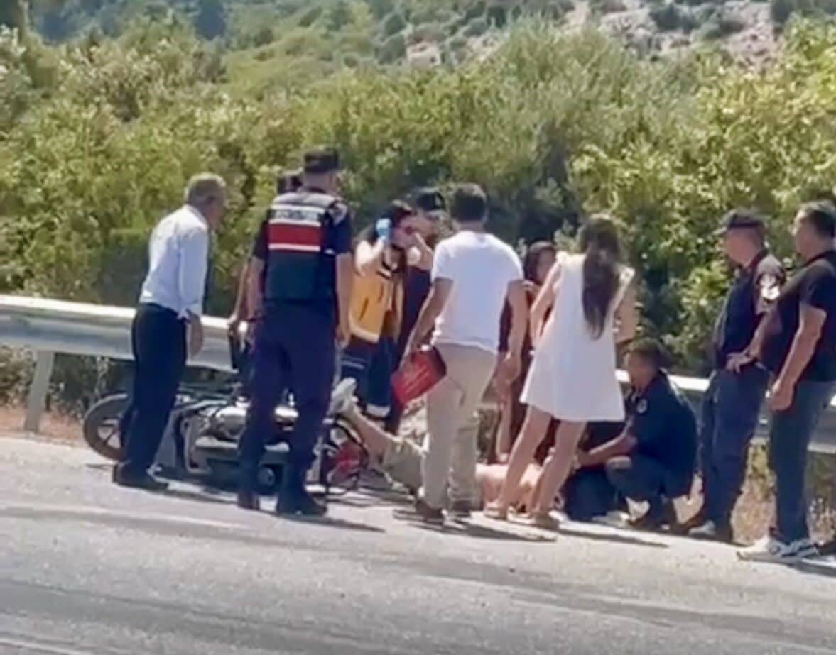 Antalya'nın Akseki ilçesinde Hasan Büyüksaraç'ın kullandığı motosiklet, Manayıt mevkiinde virajı