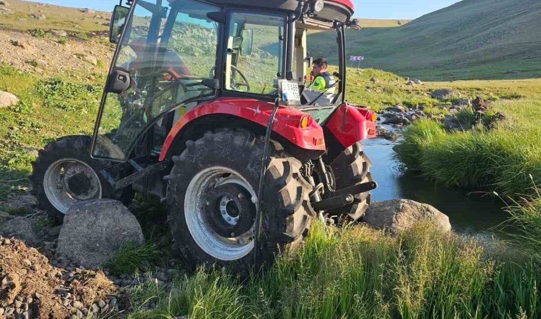 Kars'ın Arpaçay ilçesinde İ. B. yönetimindeki traktör devrildi, kaza sonucu