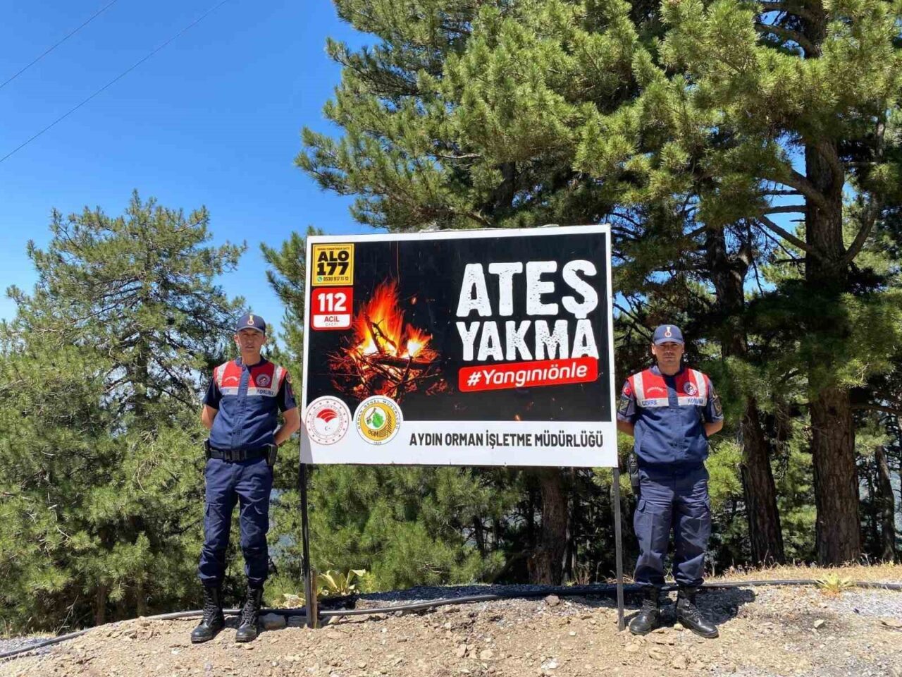 Aydın İl Jandarma Komutanlığı, orman yangınlarıyla mücadele kapsamında halka "Her