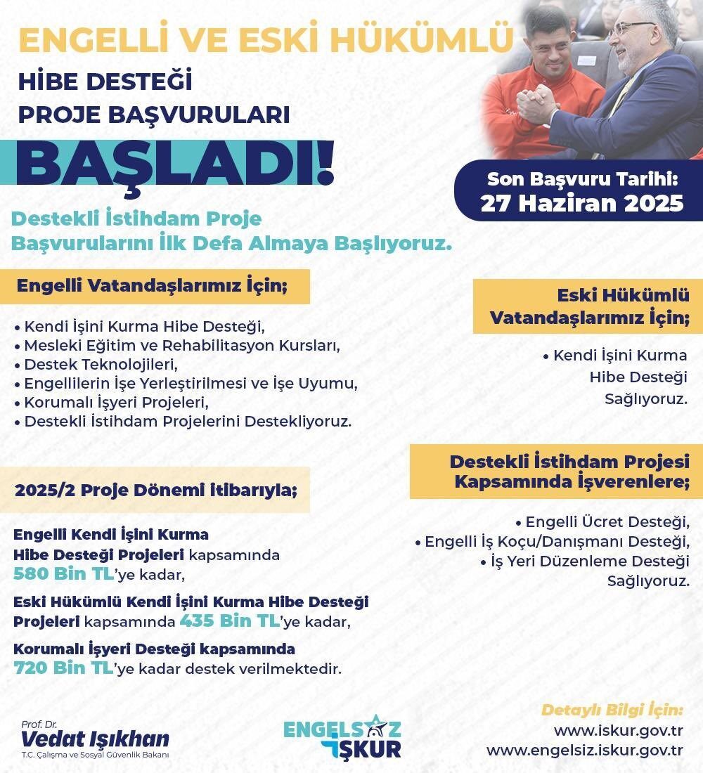 Çalışma ve Sosyal Güvenlik Bakanı Vedat Işıkhan, eski hükümlü ve
