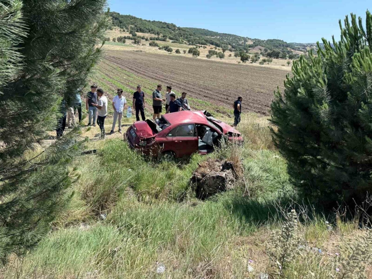 Balıkesir’in Gökçeyazı Mahallesi'nde meydana gelen kazada, direksiyon hakimiyetini kaybeden 16