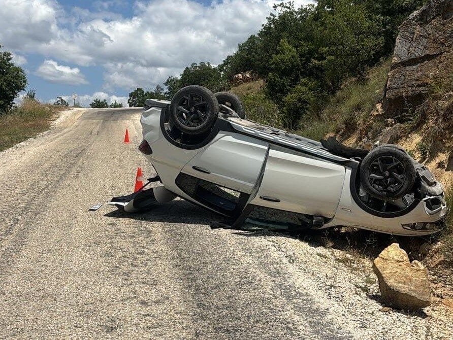 Bilecik'te otomobilin kontrolden çıkıp takla atması sonucu sürücü Necla A.
