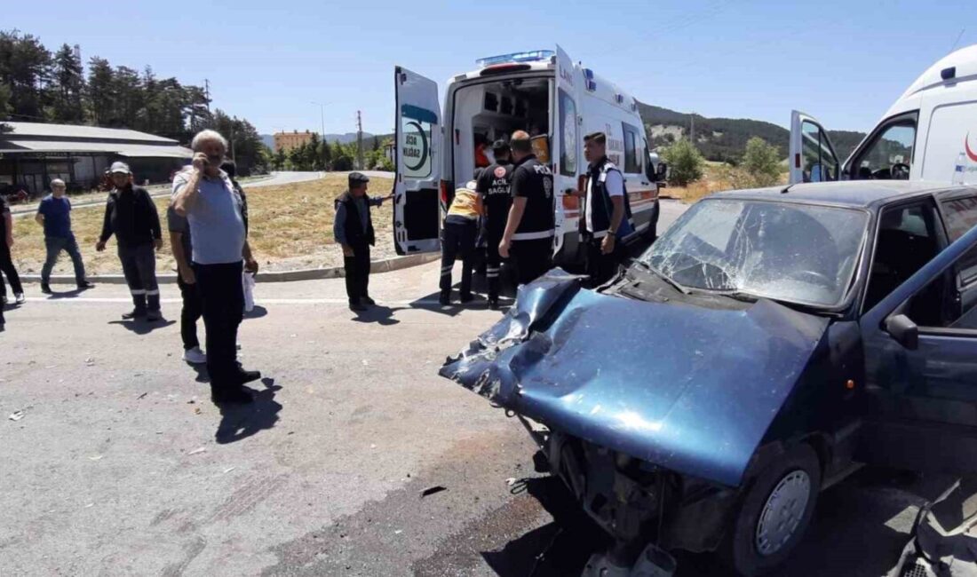 Bolu'nun Mudurnu ilçesindeki dönel kavşakta, Yasin K. yönetimindeki süt kamyonu