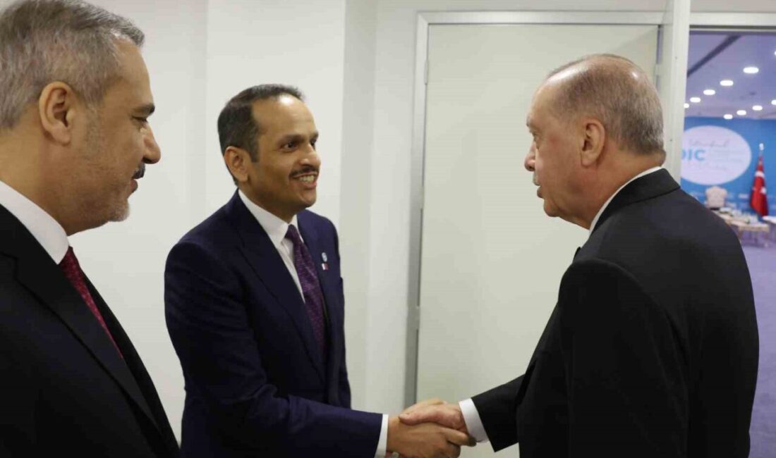 Cumhurbaşkanı Recep Tayyip Erdoğan, Lütfi Kırdar Kongre Merkezi'nde Katar Başbakanı
