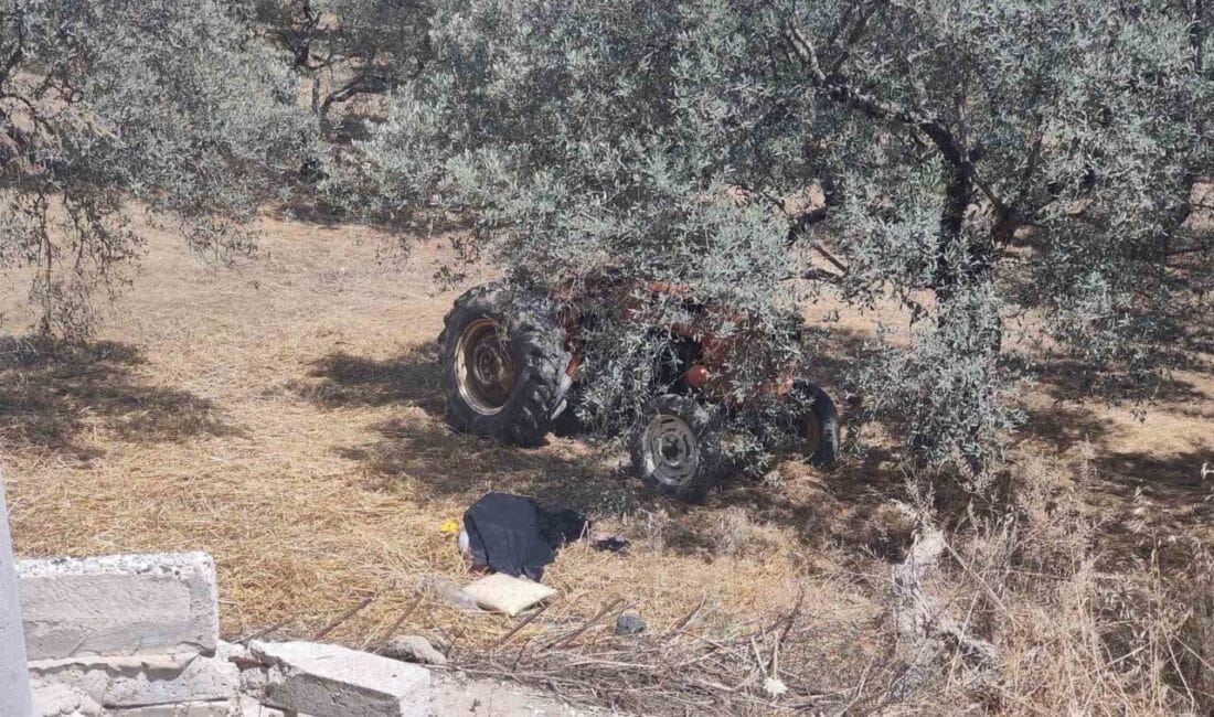 Kuşadası'nda, 66 yaşındaki Bahri Sürücü'nün motoru çalışmayan traktörünün yokuş aşağı