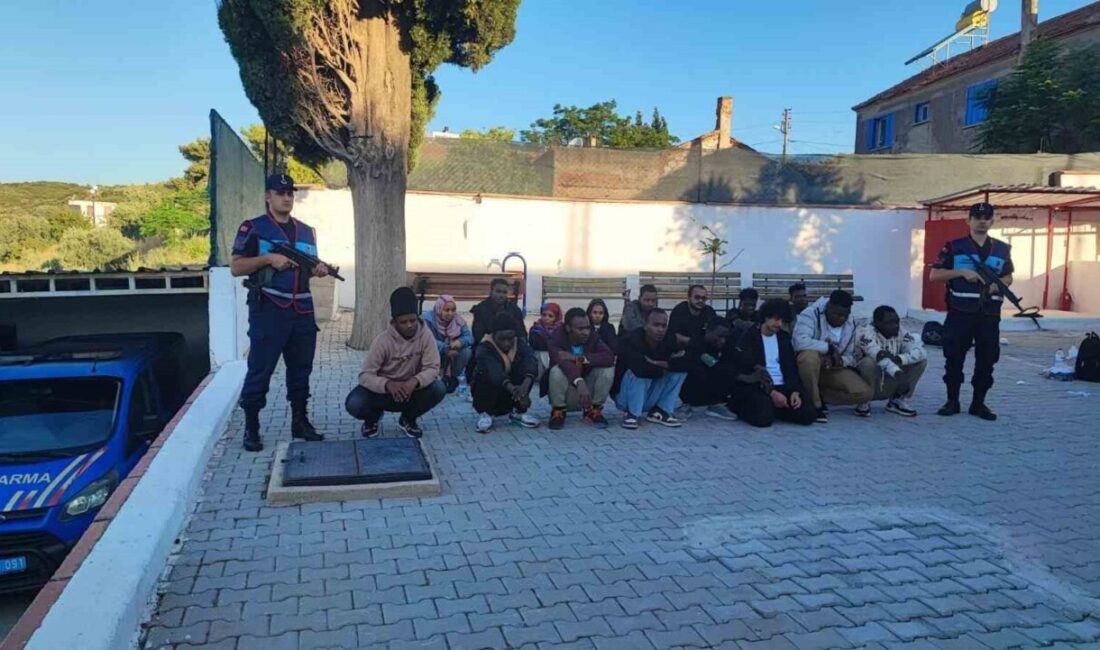 Didim'de jandarma ekipleri, Akköy Mahallesi sahilinde 16 düzensiz göçmeni ve