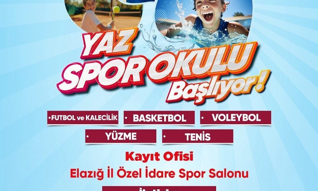 Elazığ İl Özel İdare Yaz Spor Okulları kayıtları başladı. 30