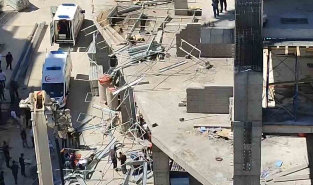 Elazığ'da inşaat iskelesinin çökmesi sonucu meydana gelen kazada, 2 işçi