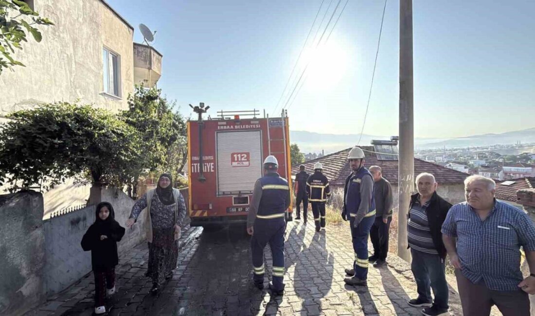 Tokat'ın Erbaa ilçesinde sabah saatlerinde M.Ş.'ye ait iki katlı evde
