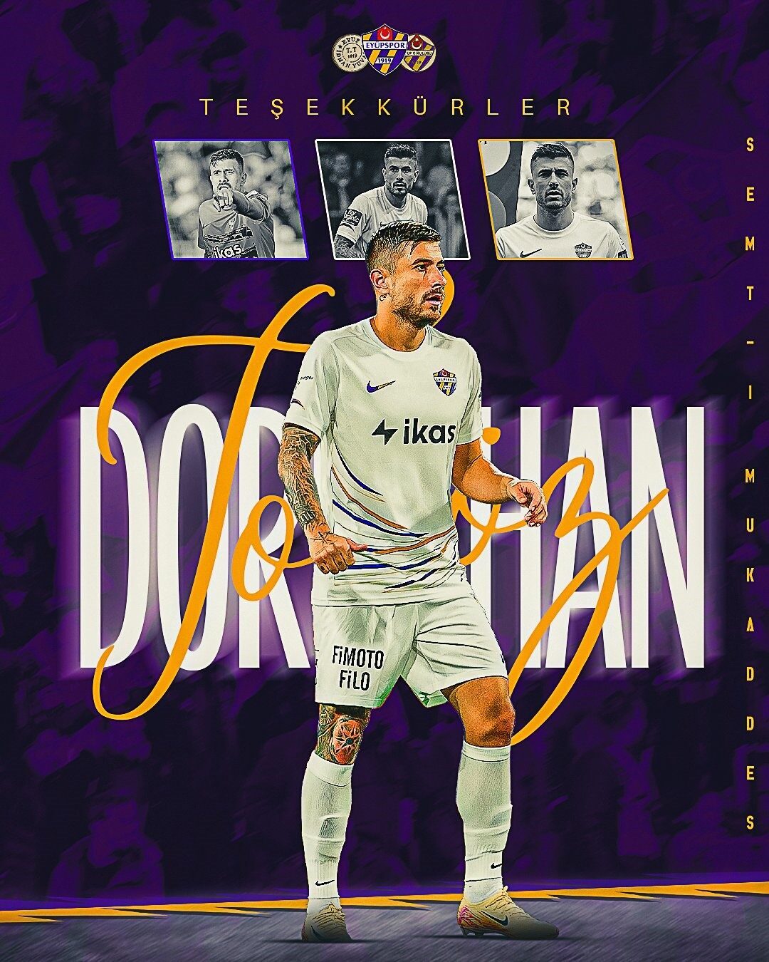 Eyüpspor, Trendyol Süper Lig'deki ilk sezonunda forma giyen Dorukhan Toköz