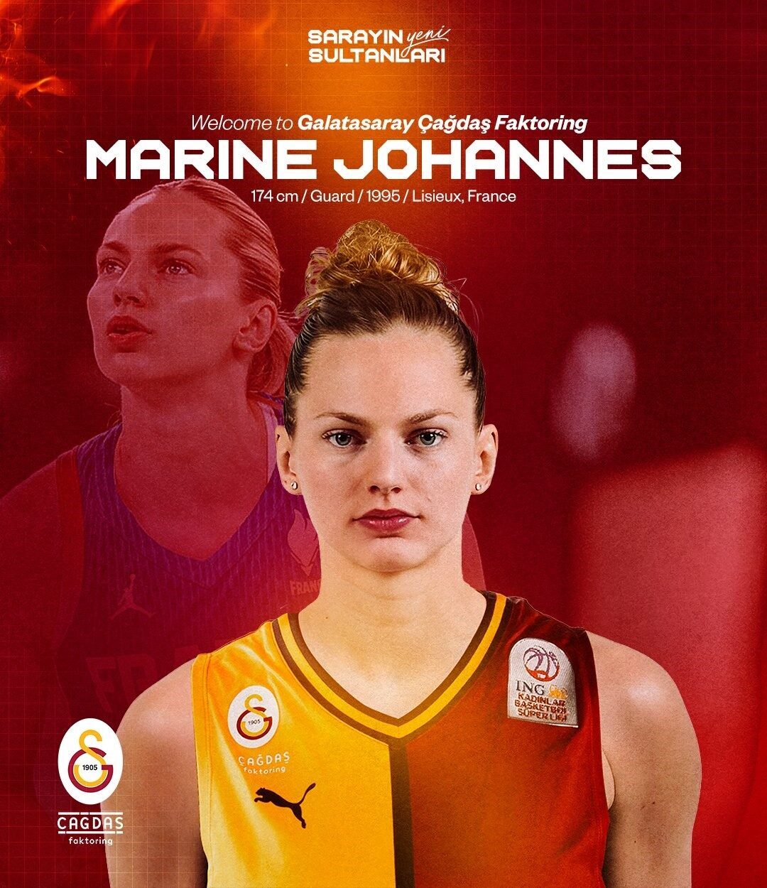 Galatasaray Kadın Basketbol Takımı, Fransız oyun kurucu Marine Johannes ile