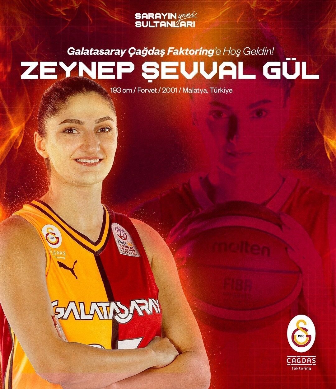 Galatasaray Kadın Basketbol Takımı, forvet Zeynep Şevval Gül ile kadrosunu