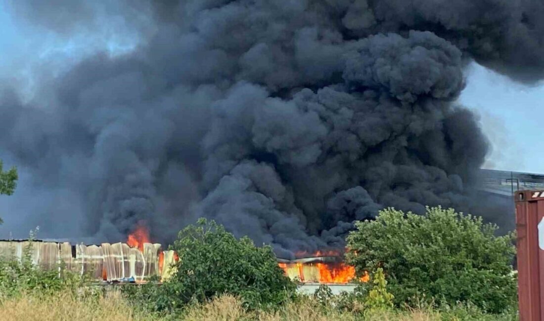 Kocaeli'nin İzmit ilçesindeki geri dönüşüm fabrikasında sabah saatlerinde çıkan yangın,