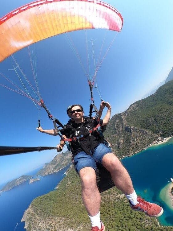 Fethiye'yi ilk kez ziyaret eden 47 yaşındaki görme engelli Paul