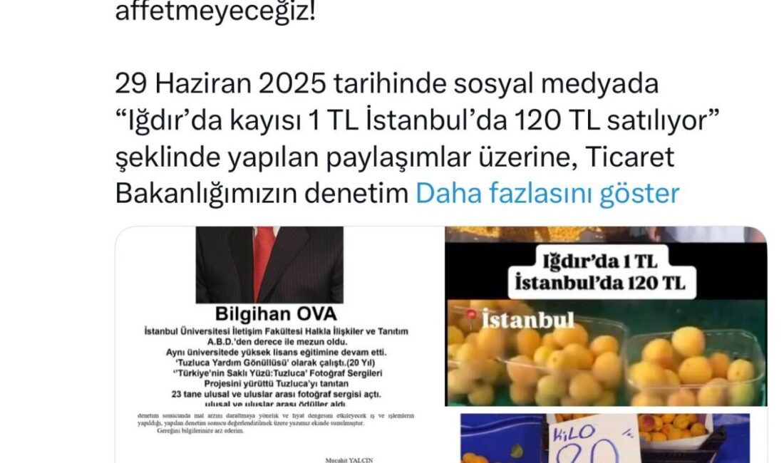 Ticaret Bakan Yardımcısı Mahmut Gürcan, CHP Tuzluca Aday Adayı Bilgihan