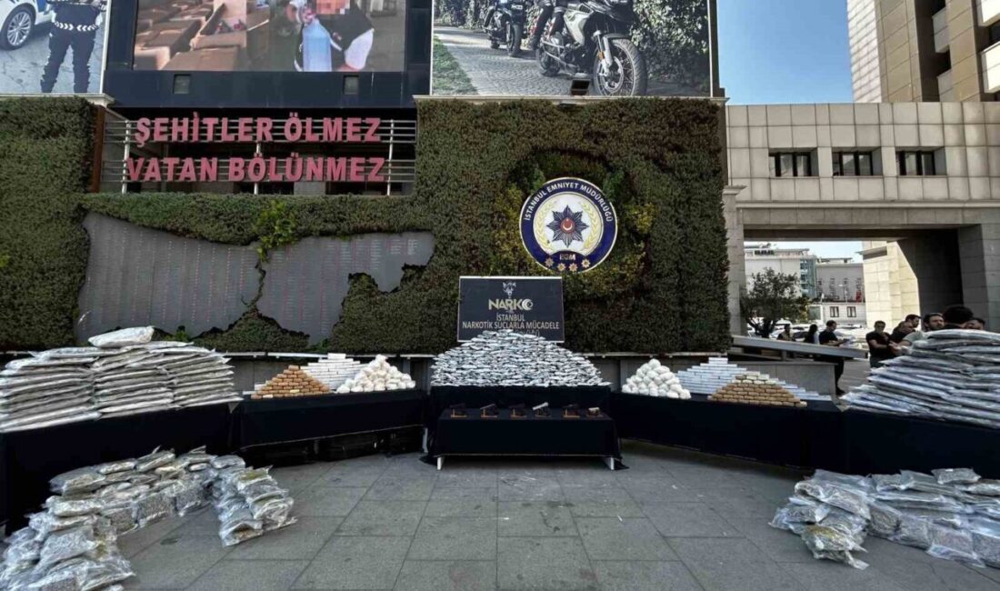 İstanbul Emniyet Müdürlüğü, 6 ilde düzenlediği uyuşturucu operasyonlarında 548 kilogram