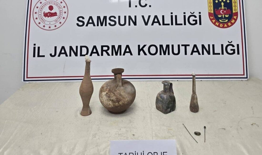 Samsun'un Atakum ilçesinde, jandarma ekipleri tarihi eser kaçakçılığı yapan M.K.