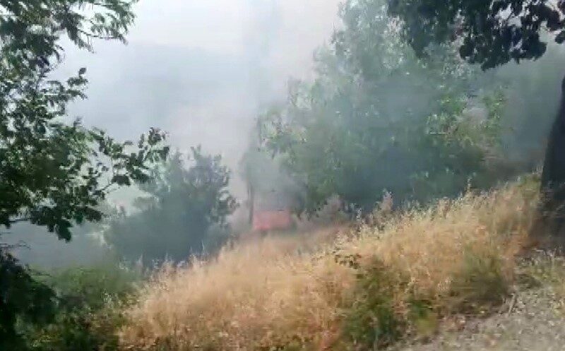 Kahramanmaraş'ın Onikişubat ilçesinde başlayan orman yangını, Orman Bölge Müdürlüğü ekiplerinin